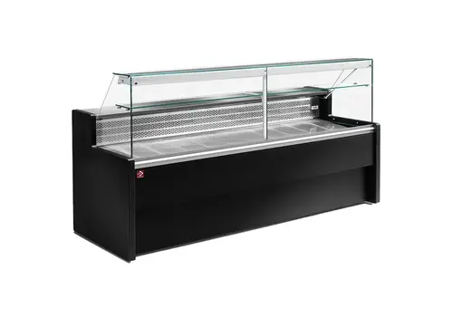  HorecaTraders Koeltoonbank 1500x800x1220 mm met RVS Werkblad en LED – Statische Koeling +4/+6°C 