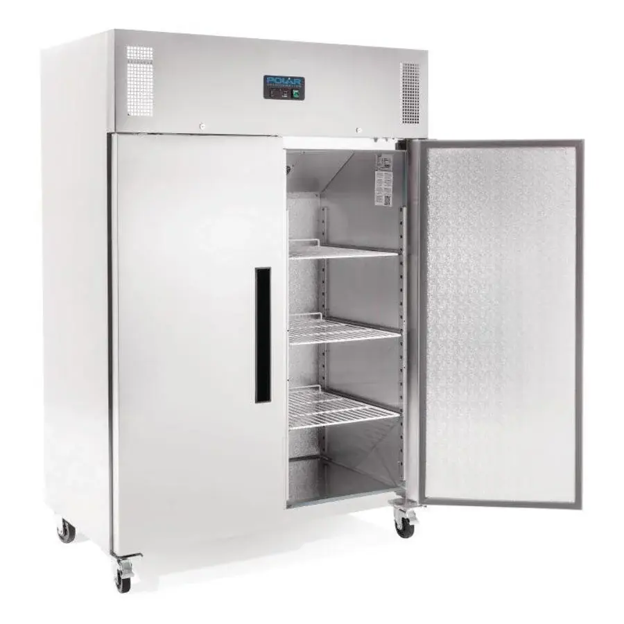 Polar G-Serie Gewerbekühlschrank 1200L – Doppeltür Edelstahl (G594)