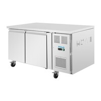 Réfrigérateur de comptoir à 2 portes série U 427 L – Comptoir de préparation professionnel en acier inoxydable