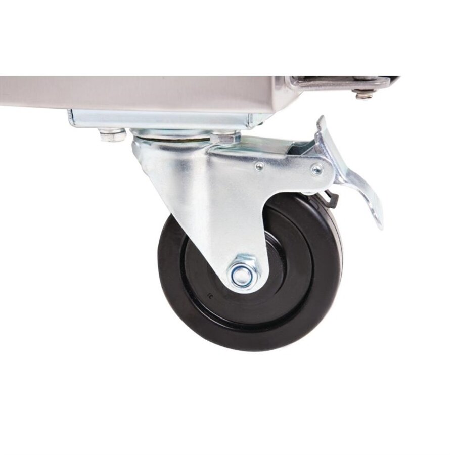 U-Serie Dubbeldeurs Counter Koelkast 282L – Professionele RVS werkbladkoelkast