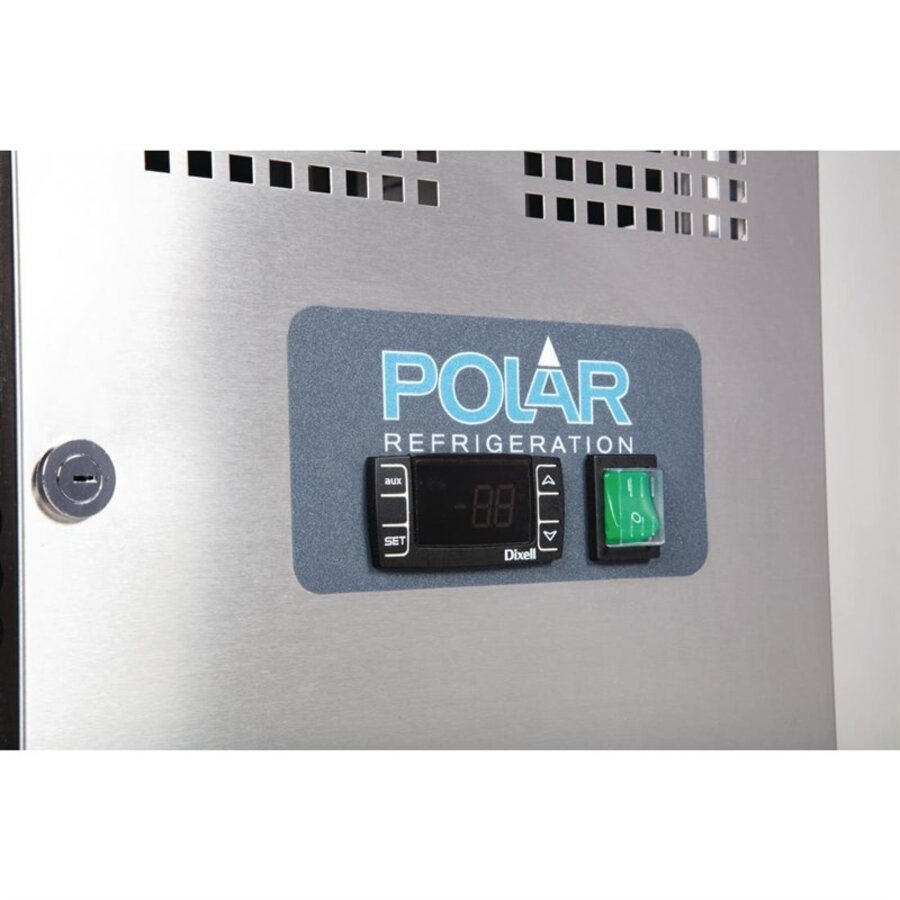 Réfrigérateur de comptoir à double porte série U 282 L – Réfrigérateur de plan de travail professionnel en acier inoxydable