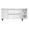 Horeca Traders Polar U-Series koelwerkbank met 4 laden en 1 deur – Professionele RVS koelkast