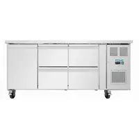 Établi réfrigéré Polar série U avec 4 tiroirs et 1 porte – Réfrigérateur professionnel en acier inoxydable