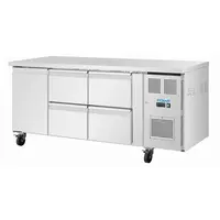 Polar U-Series koelwerkbank met 4 laden en 1 deur – Professionele RVS koelkast