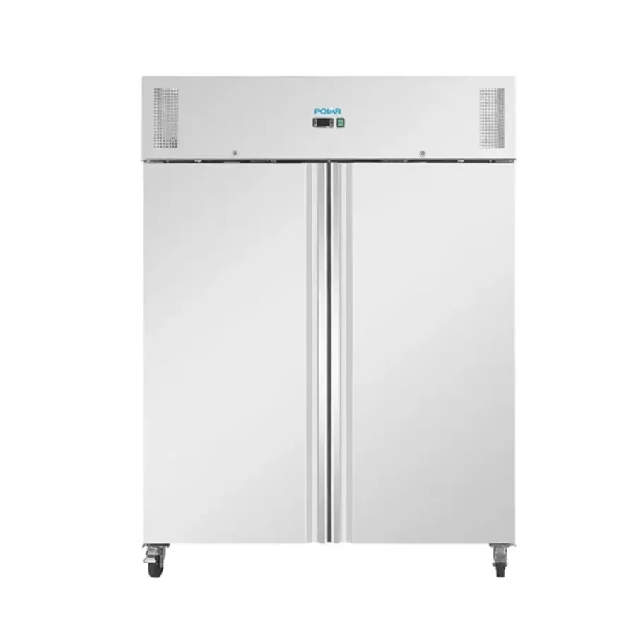 Polar U-Series double-door refrigerator 1300L – Professional stainless steel GN 2/1 refrigerator
