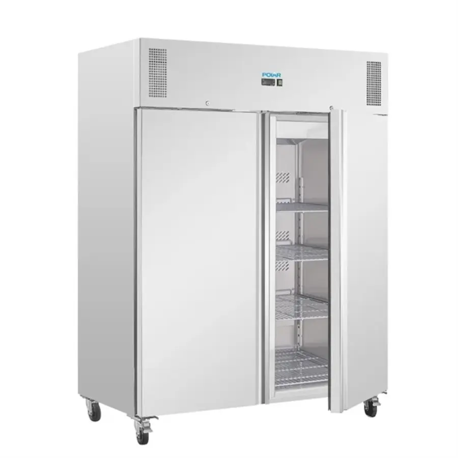 Polar U-Series double-door refrigerator 1300L – Professional stainless steel GN 2/1 refrigerator