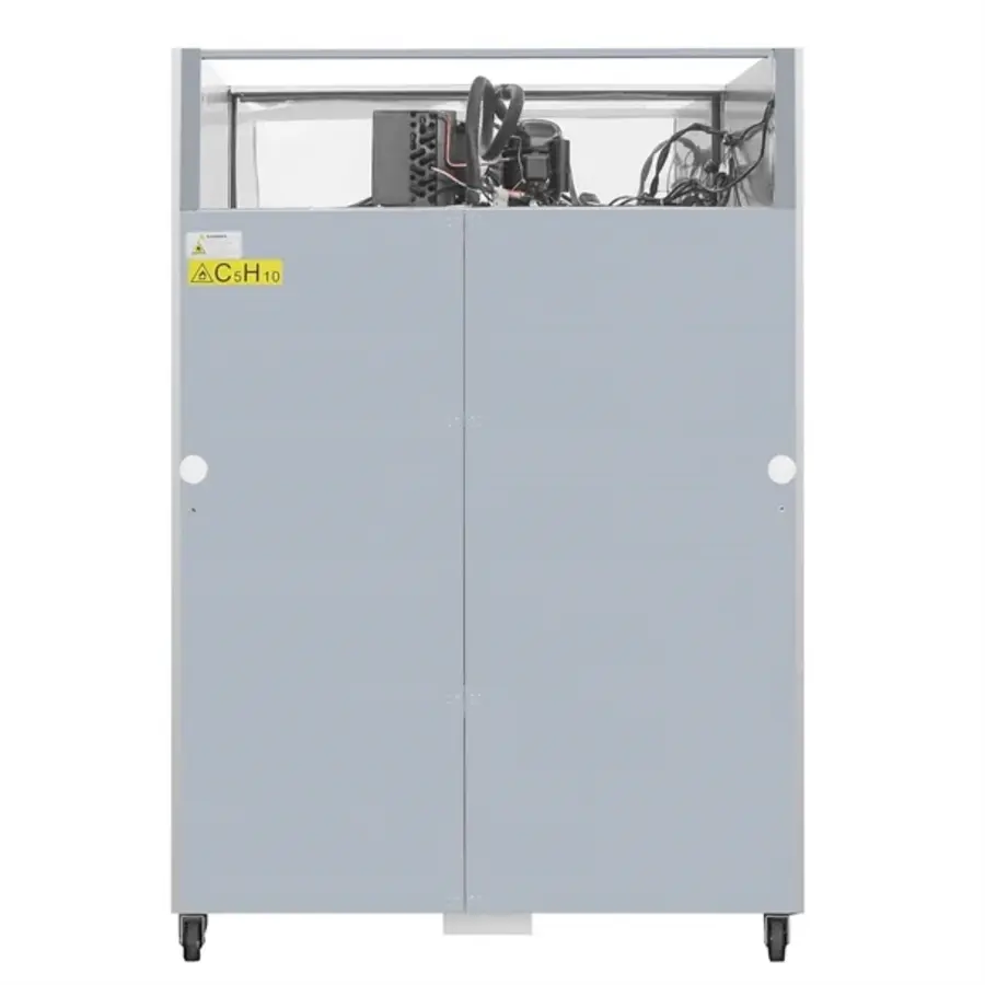 Polar U-Serie Doppeltür-Kühlschrank 1300L – Professioneller Edelstahl-GN-2/1-Kühlschrank