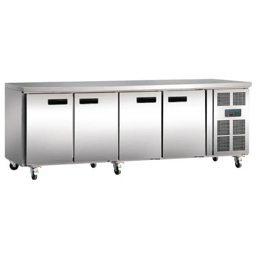 Vierdeurs Koelwerkbank | 511L | -2°C tot +8°C | 86x223x60cm | B