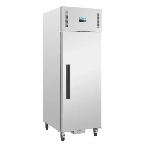  HorecaTraders Horeca 1-deurs vriezer | Staand | RVS | 600L | Professionele GN 2/1 vriezer 
