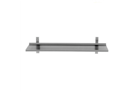  HorecaTraders Wandregal aus Edelstahl | Inkl. Halterungen | T 400 x B 2000 x H 360 mm 