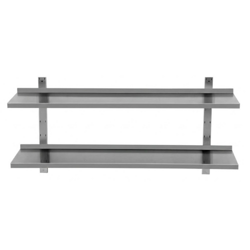  HorecaTraders RVS Wandschap | Inclusief Consoles | D 400 x  B 1000 x H 700 mm 