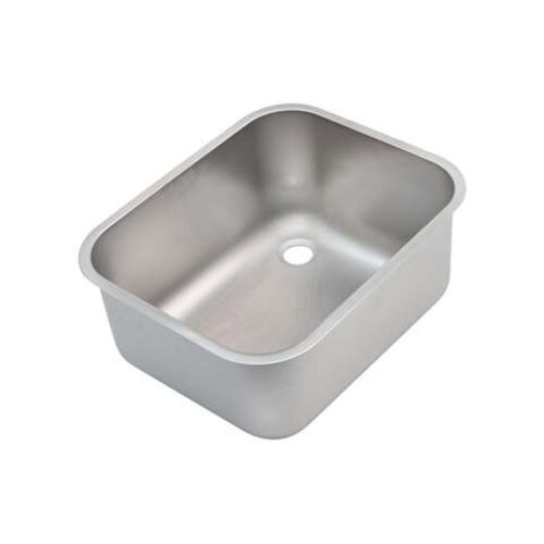  HorecaTraders Edelstahlspüle | Links | Ohne Überlauf | L 500 x B 400 x H 250 mm 