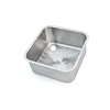 HorecaTraders Edelstahlspüle | Oberfläche: Scotch-Brite (gesprenkelt) | L 400 x B 400 x H 200 mm