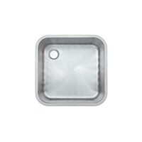 Évier en acier inoxydable | Finition Scotch Brite mouchetée | L 400 x l 400 x H 200 mm