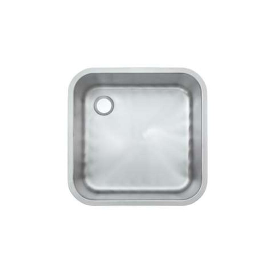 Évier en acier inoxydable | Finition Scotch Brite mouchetée | L 400 x l 400 x H 200 mm