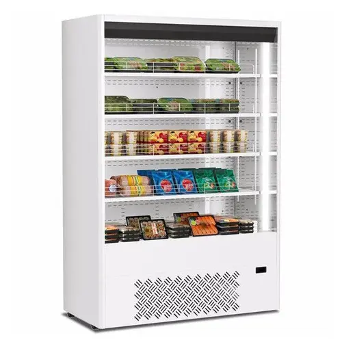  HorecaTraders Wandkühlung | Weiß | 0 °C / +4 °C | Belüftet | 5 Regalböden 