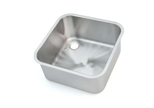  HorecaTraders RVS Inlasspoelbak | Clouded Scotch Brite | 450x450x300mm 