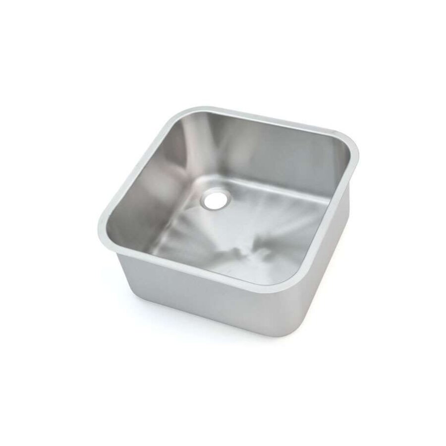 Einschweißspüle aus Edelstahl | Oberfläche: Scotch-Brite (trüb) | 500 x 500 x 300 mm