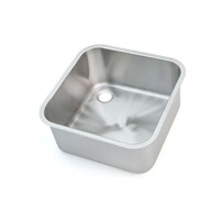 Einschweißspüle aus Edelstahl | Trübe Scotch-Brite-Oberfläche | 500 x 500 x 350 mm
