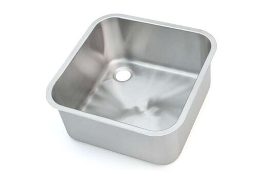  HorecaTraders Stainless steel weld-in sink | Clouded Scotch Brite | 500x500x350mm 