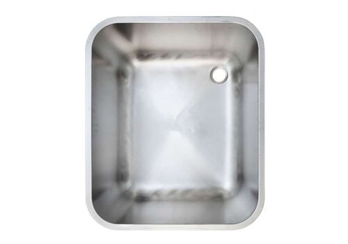  HorecaTraders Évier soudé en acier inoxydable Nova - 400 x 500 x 300 mm - Gauche - AISI 304 - Scotch Brite 