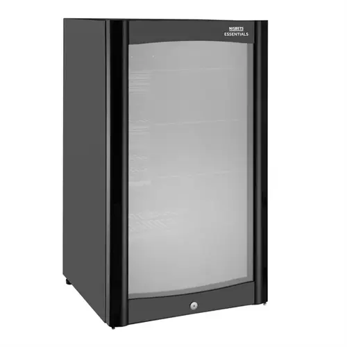  HorecaTraders Réfrigérateur de bar 98 L | Porte vitrée | +1 °C à +9 °C | 82,7 (H) x 47 (L) x 49,3 (P) cm 