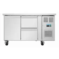 Koelwerkbank met 1 Deur en 2 Laden | 86(h) x 136(b) x 70(d)cm | B