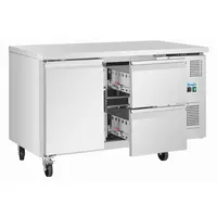 Koelwerkbank met 1 Deur en 2 Laden | 86(h) x 136(b) x 70(d)cm | B