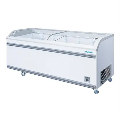  HorecaTraders Gefrierschrank der G-Serie für Supermärkte | Glastür | 700 l | 78 (H) x 200,4 (B) x 75,8 (T) cm 