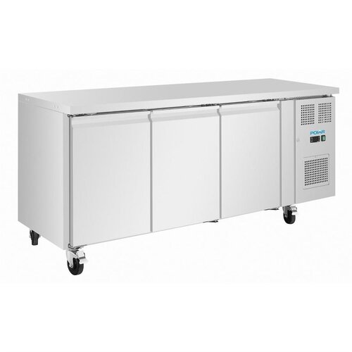  HorecaTraders Polar U-Serie schmaler Thekenkühlschrank 3 Türen – 339 l (G378) 