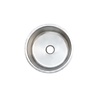 HorecaTraders Lavabo à poser en acier inoxydable | Finition satinée | Sans trop-plein | Ø 300 x 160 mm