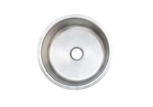  HorecaTraders Edelstahl-Waschtisch | Satinierte Oberfläche | Ohne Überlauf | Ø 300 x 160 mm 