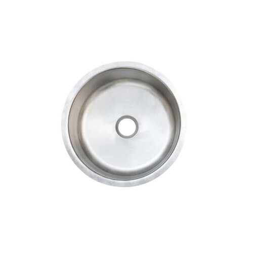  HorecaTraders Évier à souder en acier inoxydable - Ø 300 x 160 mm - AISI 304 - Finition satinée 