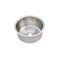 Edelstahl-Waschtisch | Satinierte Oberfläche | Ohne Überlauf | Ø 300 x 160 mm