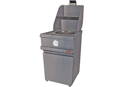  HorecaTraders Stainless steel gas fryer | 4 Liters | 535 x 870 x 930/1507(h) mm 