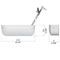 Deckenkondensatpumpe | Unterputzmontage | 20 l/h | 22 dB(A) | 61 x 210 x 65,5 mm