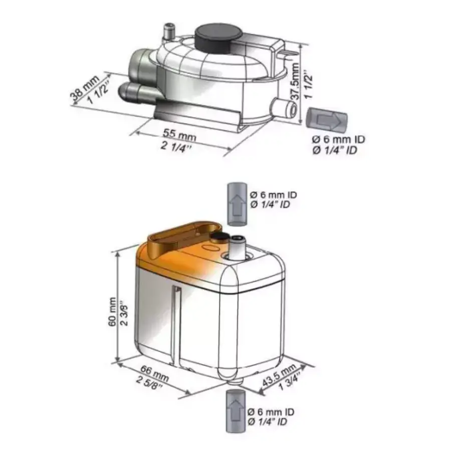 Mini Condensate Pump for Flush Mounting - 20L/h