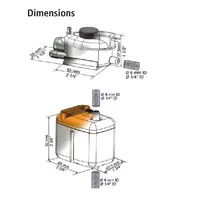 Leise integrierte Kondensatpumpe 20 l/h | 20 dB(A) | 135 x 135 x 90 mm