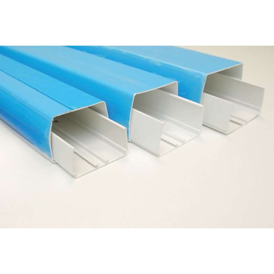 Goulotte de câbles OptimalDuct 80 x 60 mm - 2 mètres - Blanc (RAL 9010) - Lot de 8