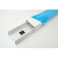 OptimalDuct Kabelkanal 80x60mm - 2 Meter - Weiß (RAL 9010) - 8 Stück