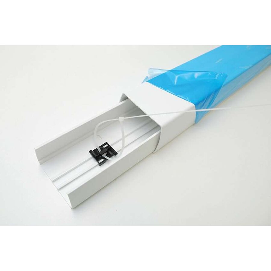 OptimalDuct Leidinggoot 80x60mm - 2 Meter - Wit (RAL 9010) - 8 Stuks