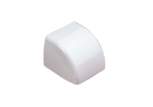  HorecaTraders Embouts de conduit OptimalDuct 80 x 60 mm - Blanc (RAL 9010) - Lot de 10 pièces 