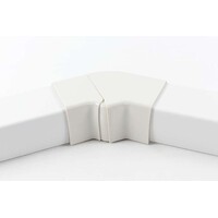 OptimalDuct Adjustable Elbow 80x60mm - White (RAL 9010) - Set of 10 Pieces