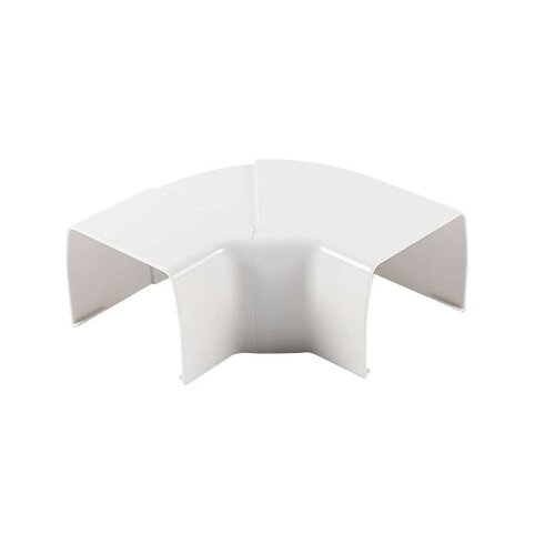  HorecaTraders Coude réglable OptimalDuct 80x60mm - Blanc (RAL 9010) - Lot de 10 pièces 