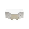 HorecaTraders ClimClick T-Connector | White | 80x60mm | Set of 6 Pieces