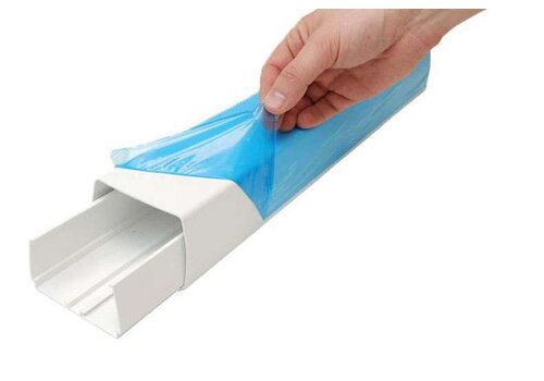  HorecaTraders OptimalDuct Leidinggoot | Wit | L2000 x B110 x H75 mm | Set van 4 Stuks 