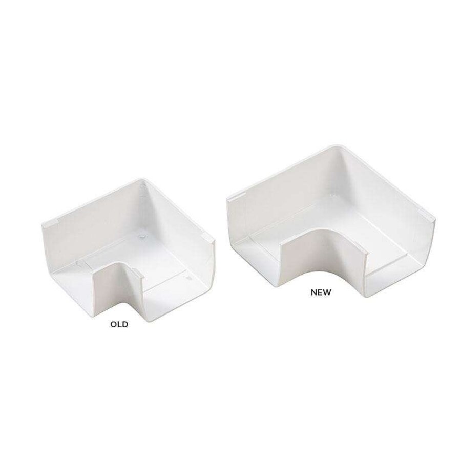 OptimalDuct Flat Bend 90° 110x75mm - White (RAL 9010) - Set of 10 Pieces