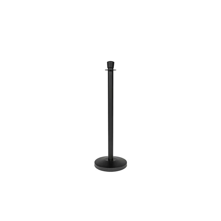 Afzetpaal voor koord | ovale kop | zwart | 100(h) x Ø5,1 cm