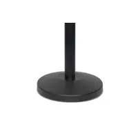 Poteau barrière pour corde | Boule ronde noire – Hauteur 100 cm, diamètre de la base 32 cm, diamètre de la tige 5,1 cm