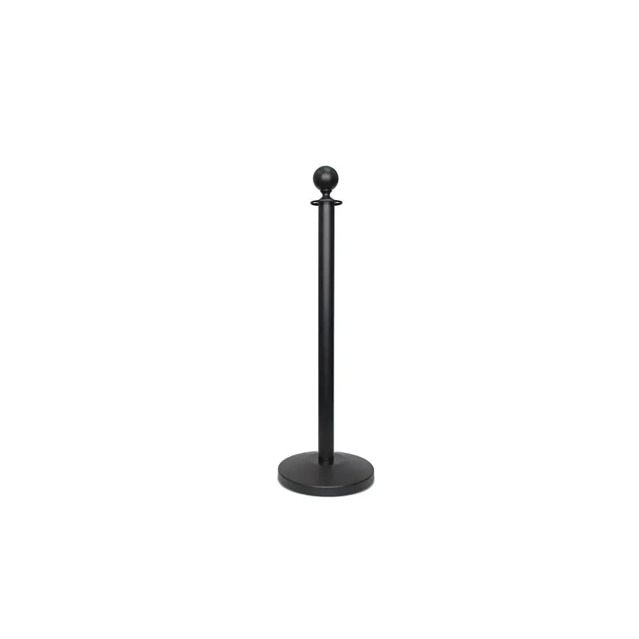 Barrier Post for Cord | Round Ball | Black | Stainless Steel | 100(h) x Ø5.1 cm
